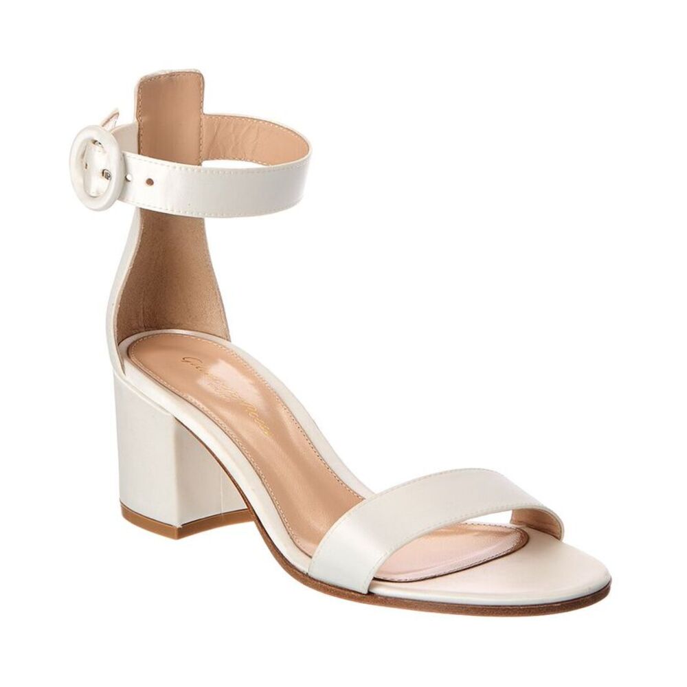 Gianvito Rossi Versilia 60 Satin Sandal, White